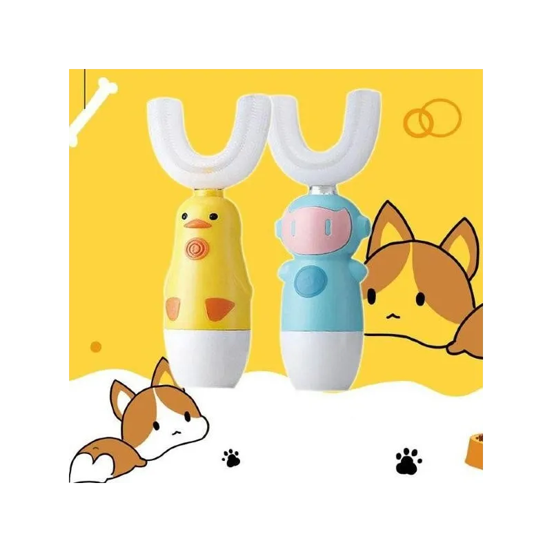 Periuta de dinti electrica pentru copii, forma de U