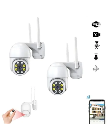 Set 2 x camera de supraveghere IP 360 wifi, Jortan 8270+ card 16 GB
