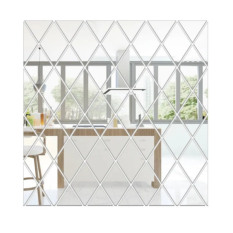 Oglinzi acrilice diamant romb sticker auto-adeziv 50 x 100 cm