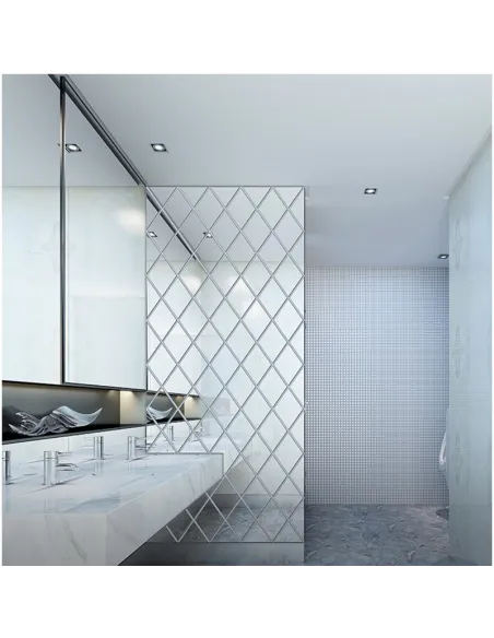 Oglinzi acrilice diamant romb sticker auto-adeziv 50 x 100 cm