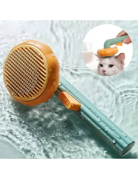 Perie par de animale cu buton de autocuratare