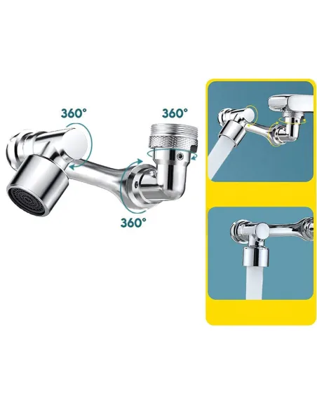 Extensie robinet cu brat pivotant, economizor, cap rotativ