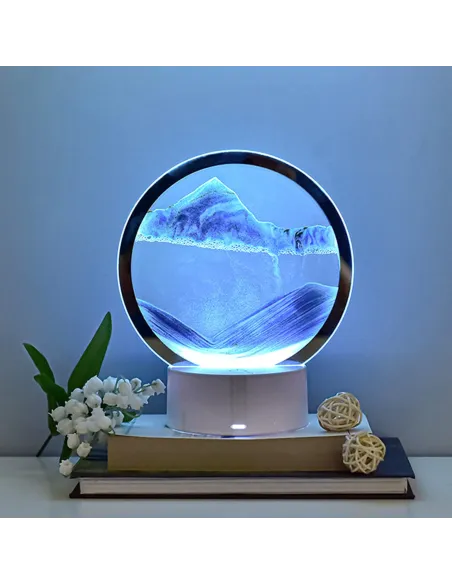 Lampa decorativa tip clepsidra, nisipuri miscatoare