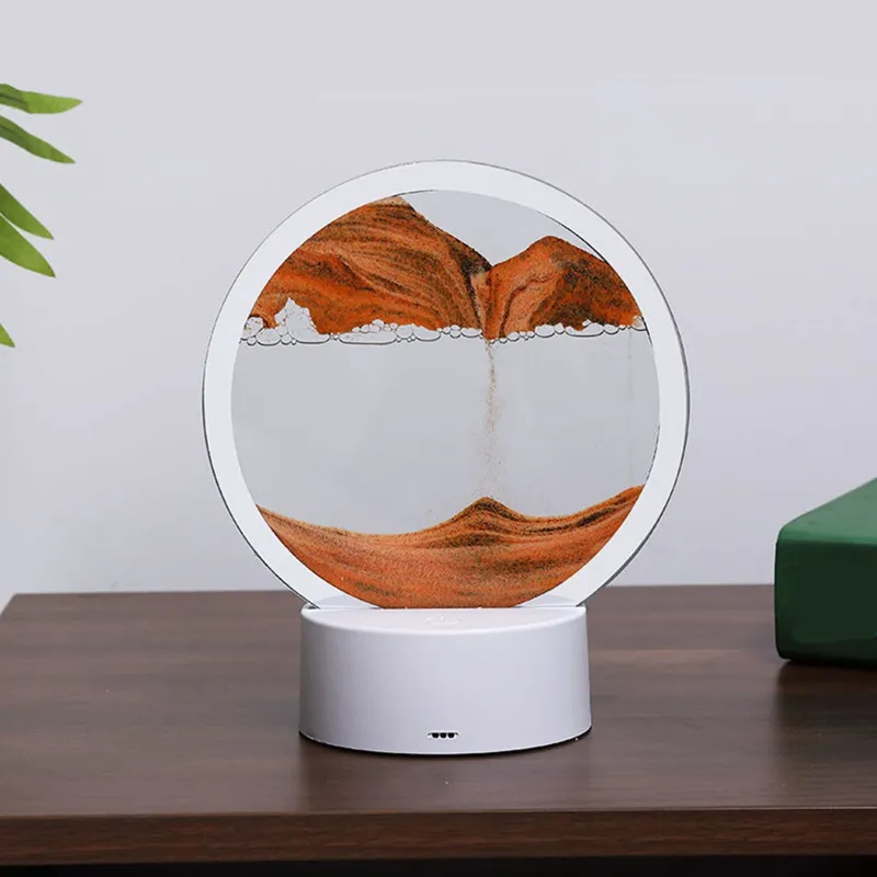 Lampa decorativa tip clepsidra, nisipuri miscatoare