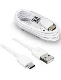 Cablu date si incarcare, USB, mufa Type-C, alb