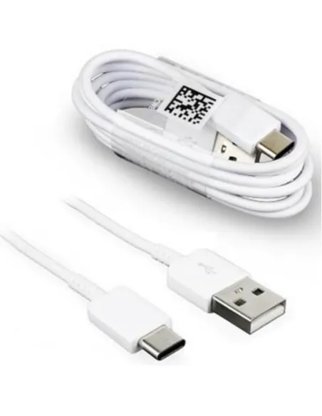 Cablu date si incarcare, USB, mufa Type-C, alb