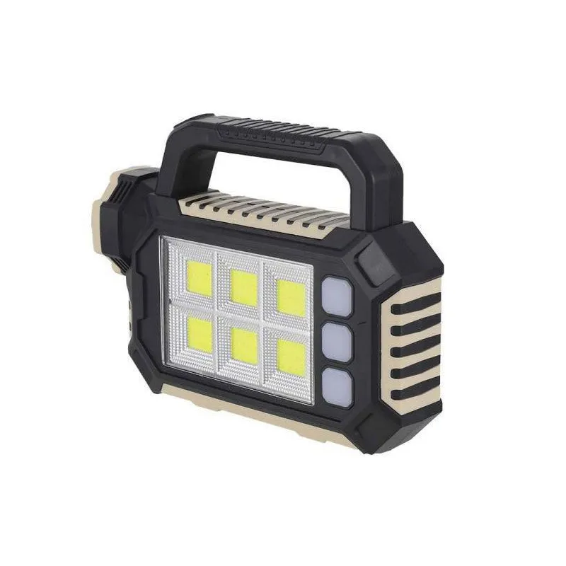 Lanterna cu lampa solara 6 LED COB, 1200 mAh, usb