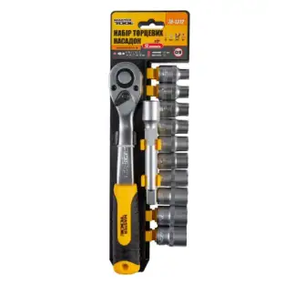 Set 12 piese, cheie cu clichet 1/2", capete chei tubulare 8-24mm