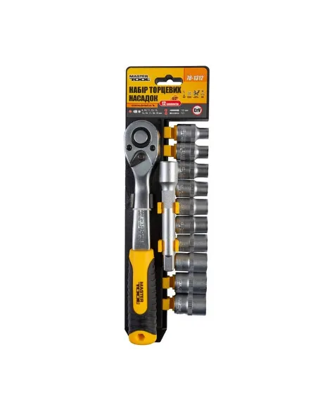 Set 12 piese, cheie cu clichet 1/2", capete chei tubulare 8-24mm