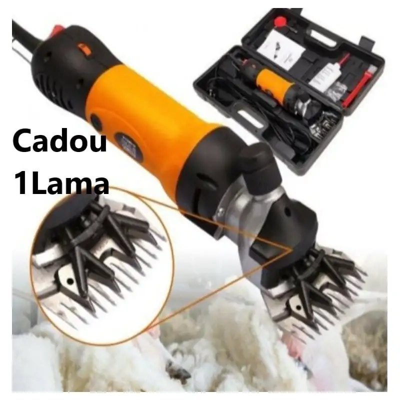 Mașină de Tuns Oi Profesională 850W, 6 Trepte + Set Cuțite Extra și Cutie Transport