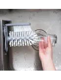 Set cu Suport Telescopic Pentru Chiuveta si Perie Dubla Pentru Spalat Pahare