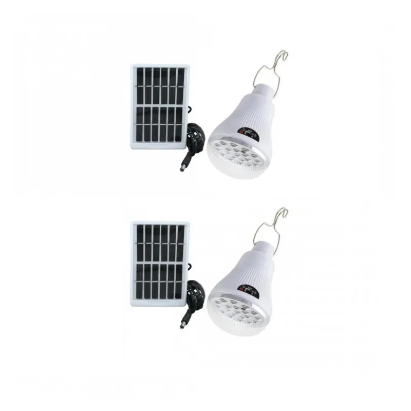Bec solar LED cu panou - set 2 bucati