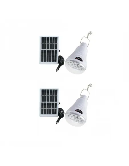 Bec solar LED cu panou - set 2 bucati