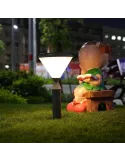 Lampa solara LED de gradina, RGB, cu picior de 40 cm si telecomanda