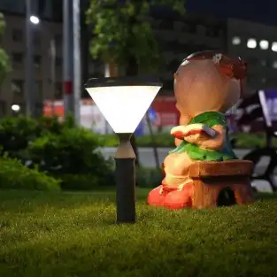 Lampa solara LED de gradina, RGB, cu picior de 40 cm si telecomanda 2