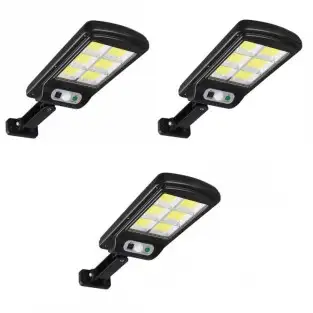 Set 3 x Lampa solara de strada LED cu telecomanda