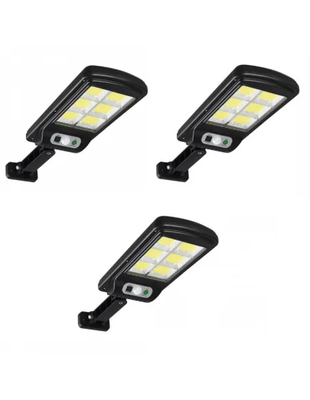 Set 3 x Lampa solara de strada LED cu telecomanda