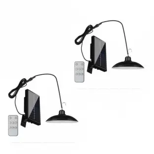 Set 2 x Lampa solara cu LED-uri impermeabila pentru exterior