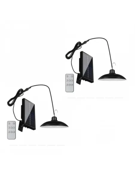 Set 2 x Lampa solara cu LED-uri impermeabila pentru exterior