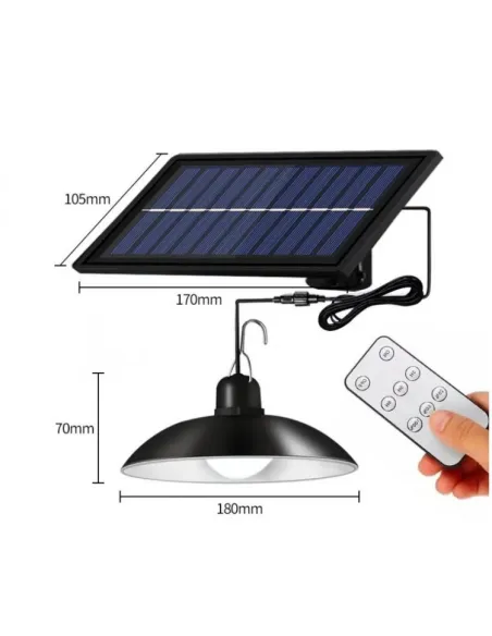 Set 2 x Lampa solara cu LED-uri impermeabila pentru exterior