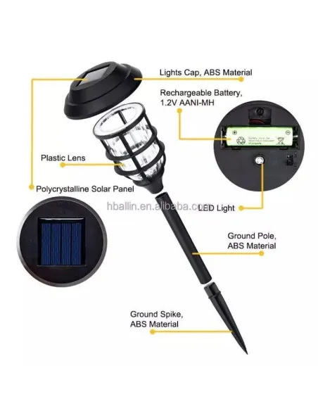 Set 6 x Lampa solara decorativa pentru gradina