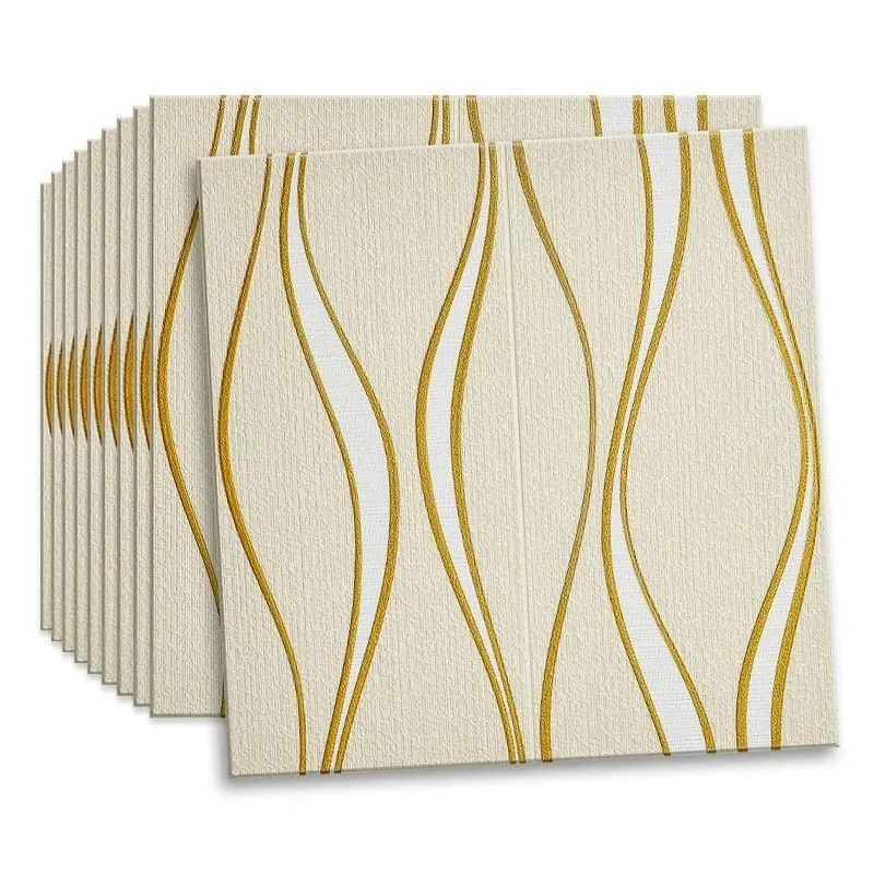 Set 5 placi tapet 4D, autoadeziv, 70x70cm, diverse culori