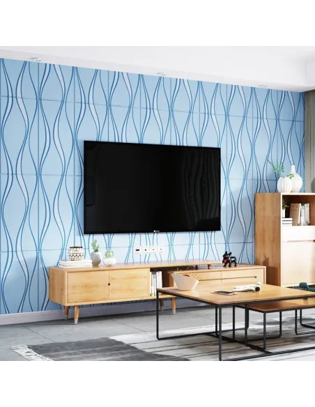 Set 5 placi tapet 4D, autoadeziv, 70x70cm, diverse culori