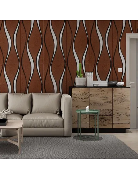 Set 5 placi tapet 4D, autoadeziv, 70x70cm, diverse culori