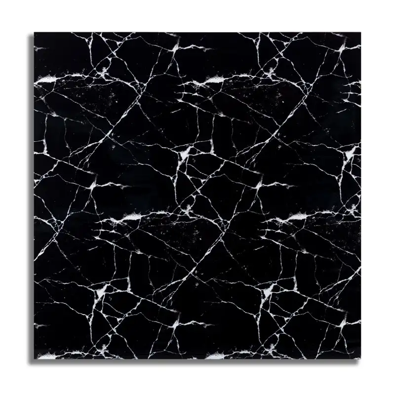 Set 10 x placi autoadezive pentru perete , tip marmura neagra 60x60 cm