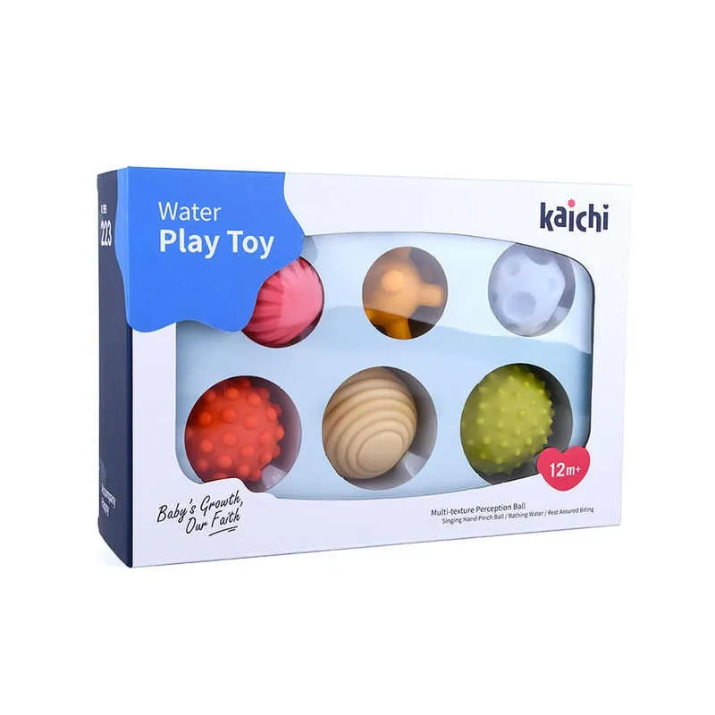 Bile tactile pentru joacă și simțuri – Set 6 bucăți Kaochi