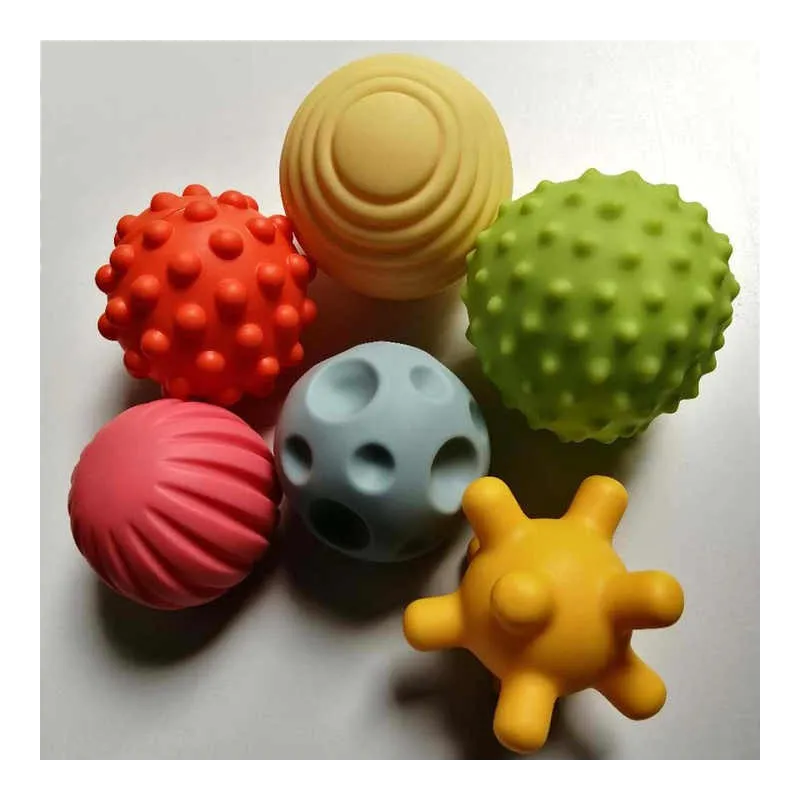 Bile tactile pentru joacă și simțuri – Set 6 bucăți Kaochi