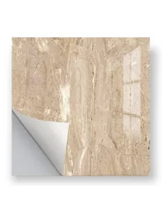 Set 10 x placi autoadezive pentru perete tip marmura , impermeabila, 60x60 crem