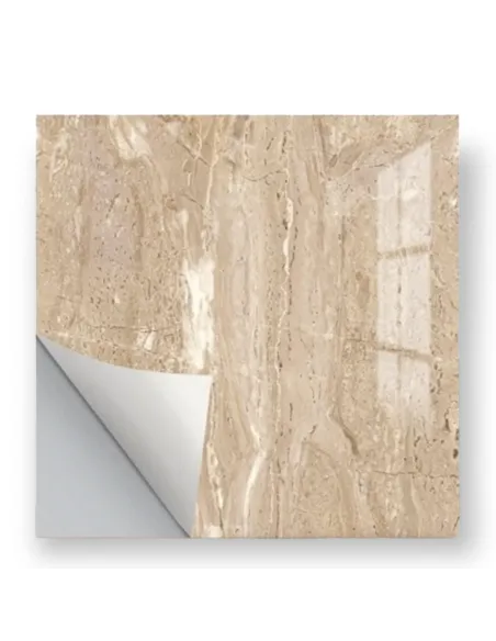 Set 10 x placi autoadezive pentru perete tip marmura , impermeabila, 60x60 crem