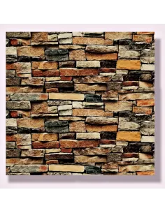 Set 10 x placi autoadezive pentru perete tip marmura , impermeabila , 60x60 cm maro