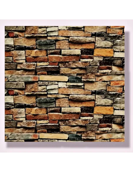 Set 10 x placi autoadezive pentru perete tip marmura , impermeabila , 60x60 cm maro