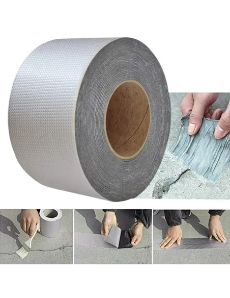 Pachet promo: Banda adeziva izolatoare din aluminiu 5m + Banda autoadeziva din aliminiu izolanta termin 48mm x3m