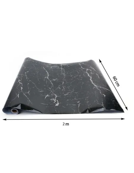 Pachet 3 x folie adeziva marmura neagra , 60 x 200 cm