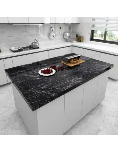 Pachet 3 x folie adeziva marmura neagra , 60 x 200 cm 2
