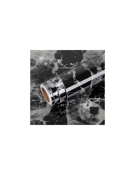 Pachet 3 x folie adeziva marmura neagra , 60 x 200 cm