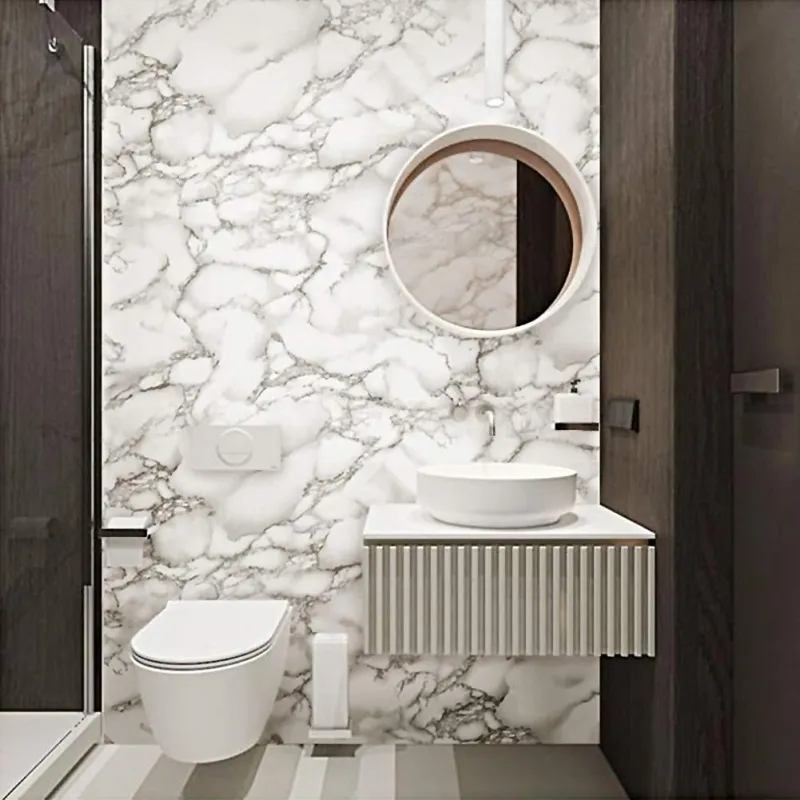 Pachet 2 x folie adeziva marmura alba , 60 x 200 cm