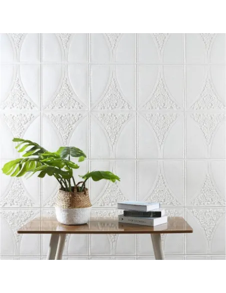 Set 5 x Tapet adeziv White Roses, 77 x 70 cm