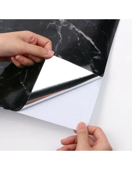Pachet 2 x folie adeziva marmura neagra , 60 x 200 cm