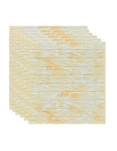 Set 5 x tapet autoadeziv spuma moale 3D, 77x70 cm