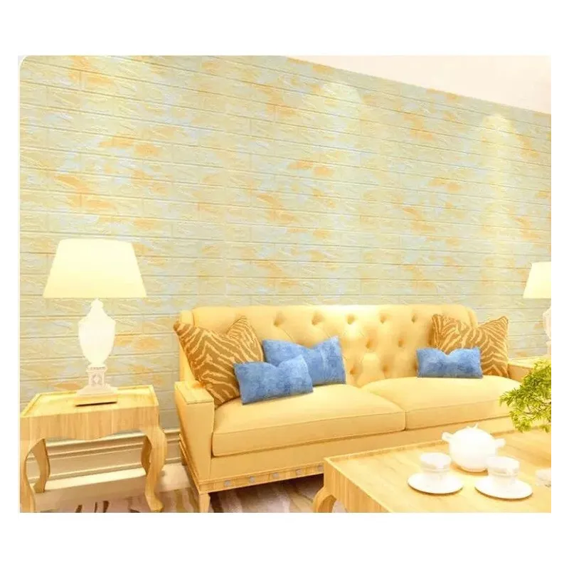 Set 5 x tapet autoadeziv spuma moale 3D, 77x70 cm