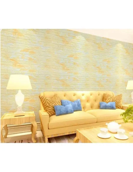 Set 5 x tapet autoadeziv spuma moale 3D, 77x70 cm