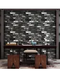 Set 5 x tapet autoadeziv spuma moale 3D, 77x70 cm gri inchis