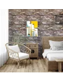Set 5 x tapet autoadeziv spuma moale 3D, 77x70 cm caramida