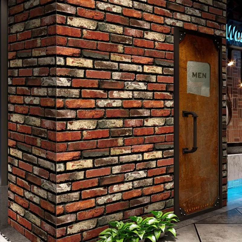 Set 5 x tapet autoadeziv spuma moale 3D, 77x70 cm , caramida rosie