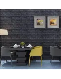 Set 5 x tapet autoadeziv spuma moale 3D, 77x70 cm-negru