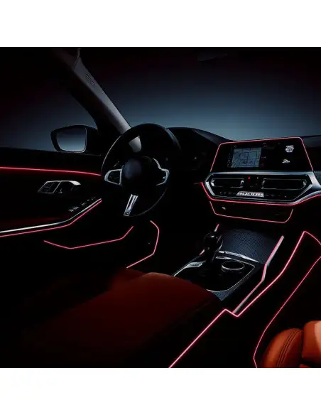 Banda decorativa auto LED 3 metri, pentru interior